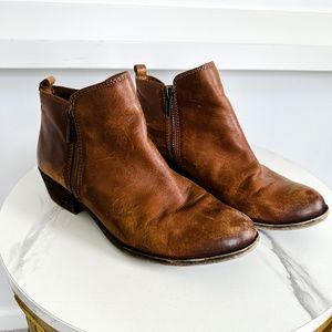 Lucky Brand Brown Leather Bootie
